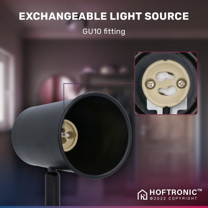 Hoftronic Smart Riga Smart LED Plafondspot Kantelbaar IP20 11W 800lm RGBWW 2-Lichts Zwart
