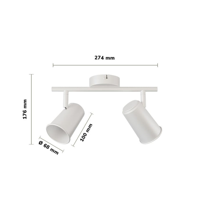 Hoftronic Smart Riga Smart LED Plafondspot Kantelbaar IP20 11W 800lm RGBWW GU10