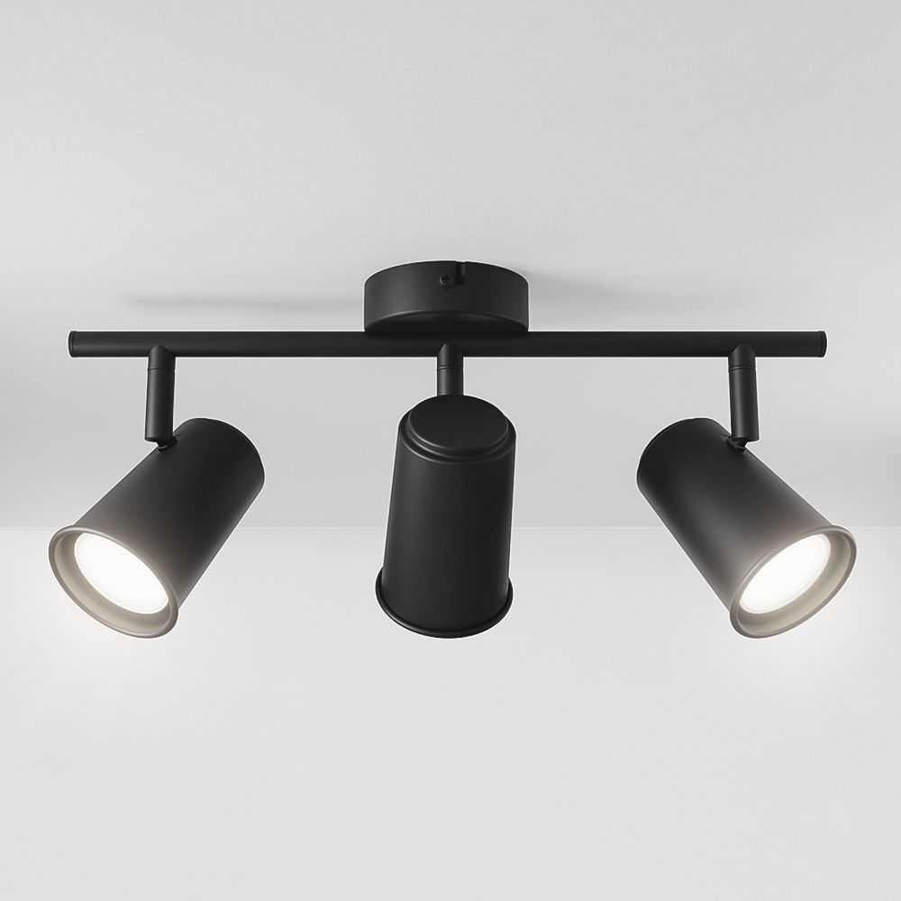 Hoftronic Riga LED Plafondspot Kantelbaar Dimbaar IP20 GU10 Zwart