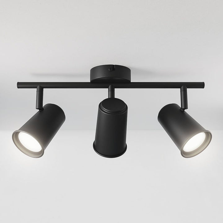 Hoftronic Riga LED Plafondspot Kantelbaar Dimbaar IP20 GU10 Zwart
