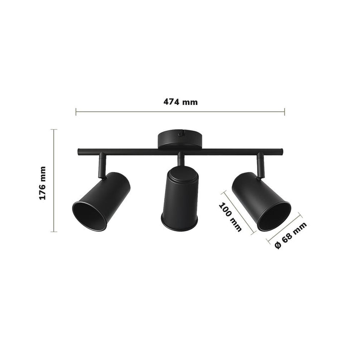 Hoftronic Smart Riga Smart LED Plafondspot Kantelbaar IP20 16.5W 1200lm RGBWW GU10