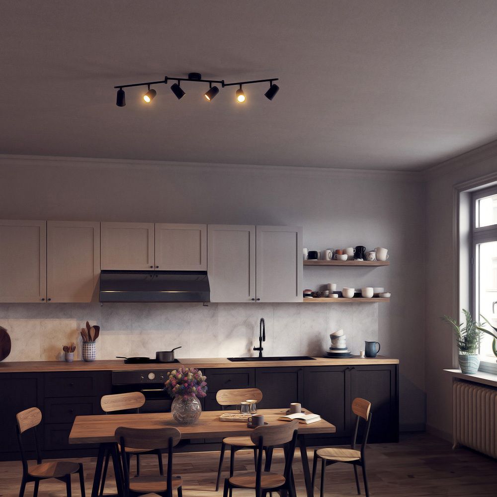 Hoftronic Riga LED Plafondspot Kantelbaar IP20 24W 2070lm 2700K Zwart