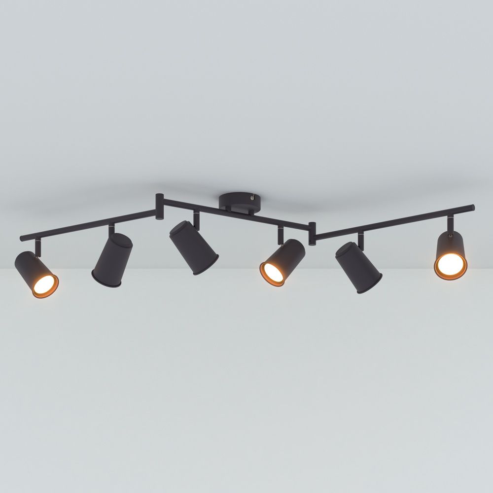 Hoftronic Riga LED Plafondspot Kantelbaar IP20 24W 2070lm 2700K Zwart