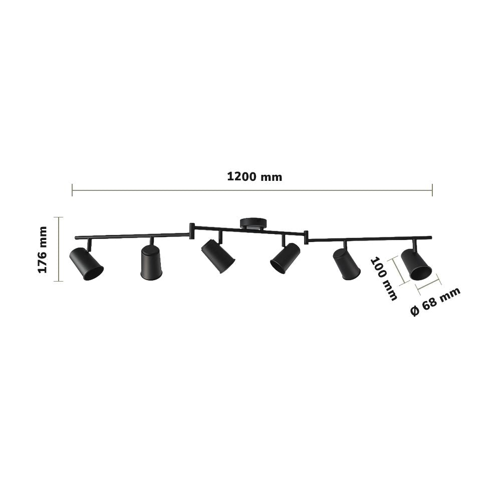 Hoftronic Riga LED Plafondspot Kantelbaar IP20 24W 2070lm GU10
