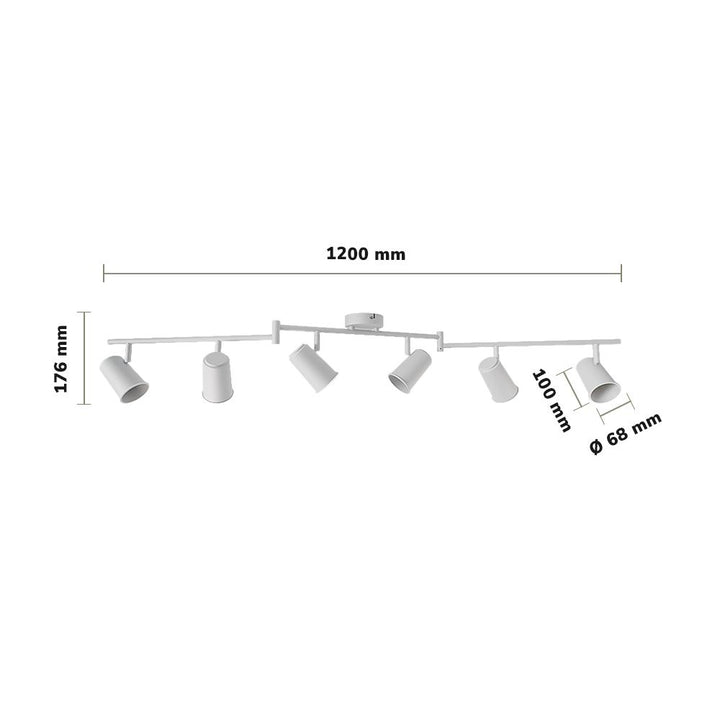 Hoftronic Riga LED Plafondspot Kantelbaar IP20 24W 2070lm 2700K GU10 Wit