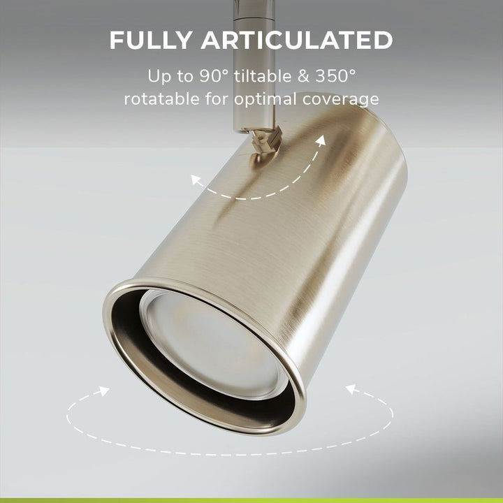 Hoftronic Riga LED Plafondspot Kantelbaar IP20 2700K GU10 6-Lichts RVS