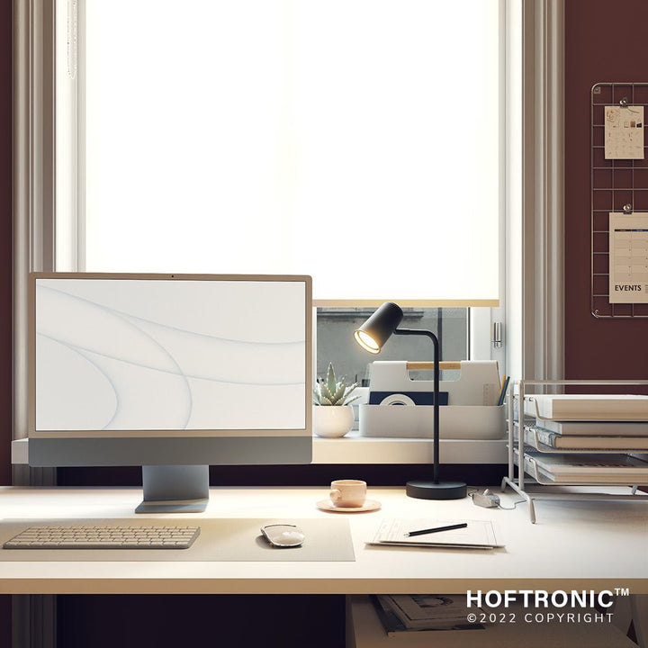 Hoftronic Riga LED Tafellamp Kantelbaar IP20 4W 345lm 2700K GU10 Zwart
