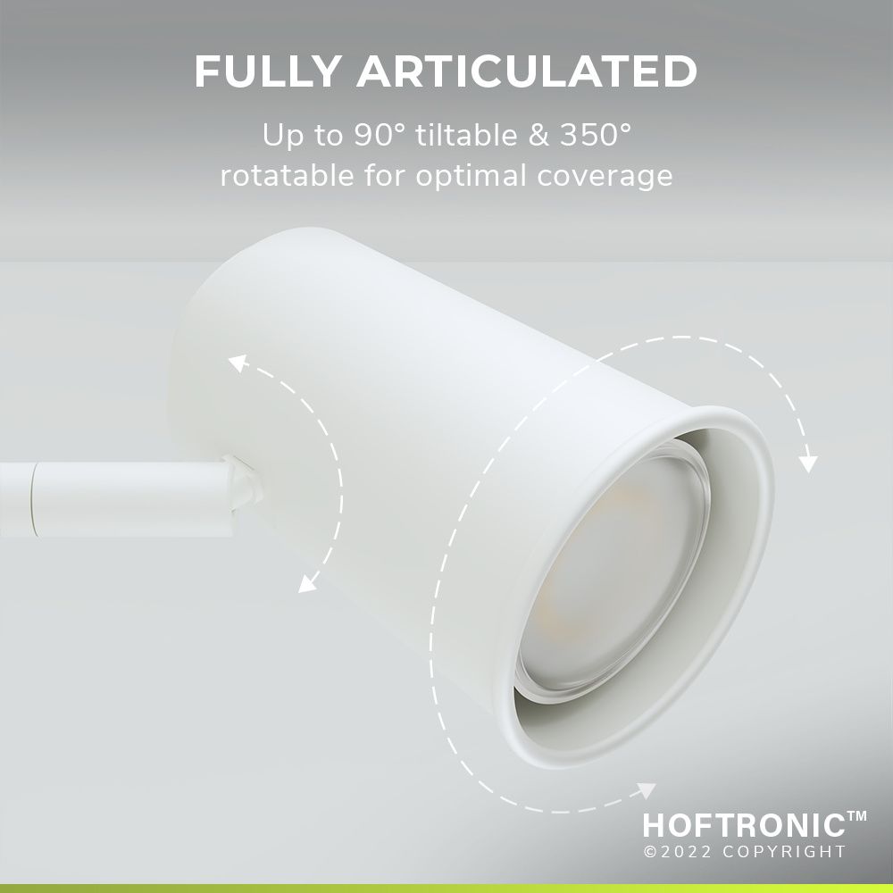Hoftronic Riga LED Tafellamp Kantelbaar IP20 4W 345lm 4000K GU10 Wit