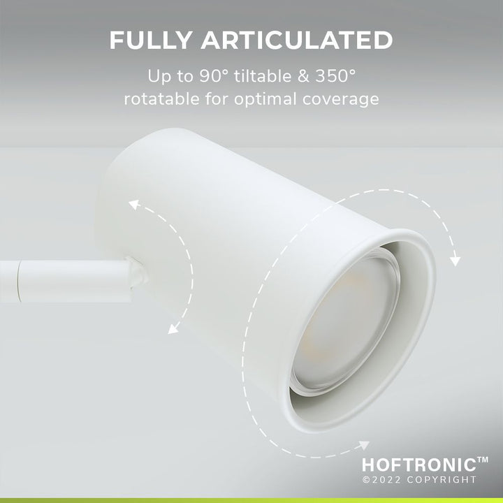 Hoftronic Riga LED Tafellamp Kantelbaar IP20 4W 345lm 4000K GU10 Wit