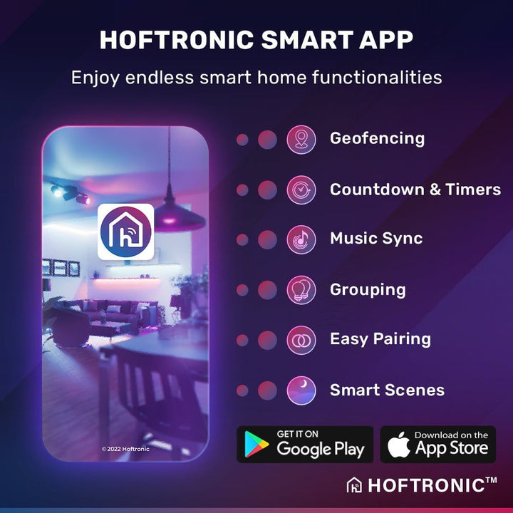 Hoftronic Smart Mallorca Smart LED Inbouwspot Dubbel Kantelbaar IP20 11W 700lm RGBWW GU10 Zwart