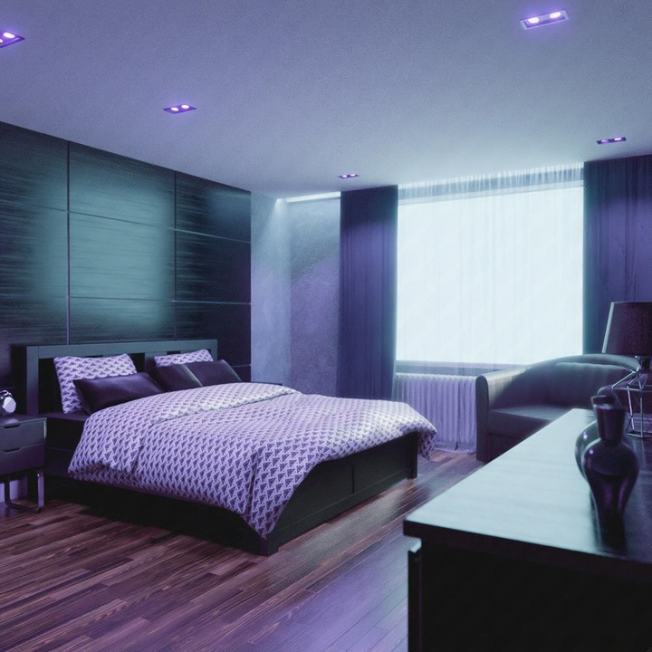 Hoftronic Smart Mallorca Dubbele LED Inbouwspot Kantelbaar IP20 11W RGBWW Zwart