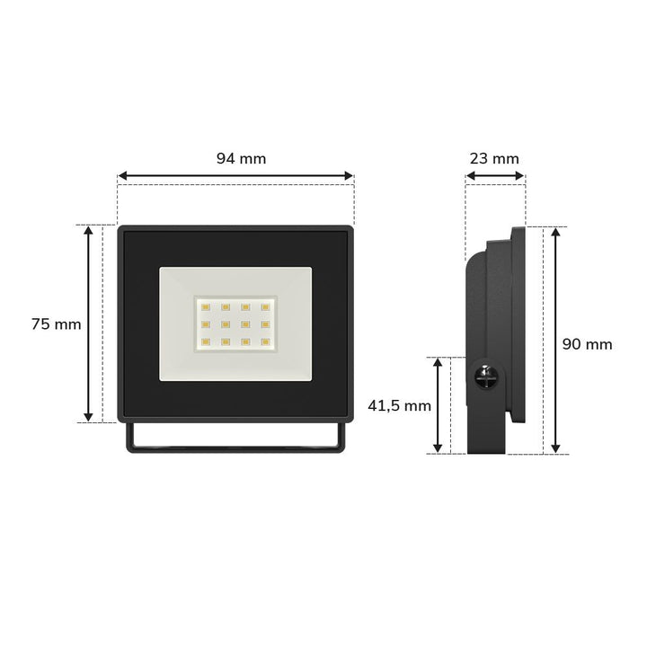 Hoftronic Lumos LED Breedstraler Kantelbaar IP65 10W 850lm 4000K