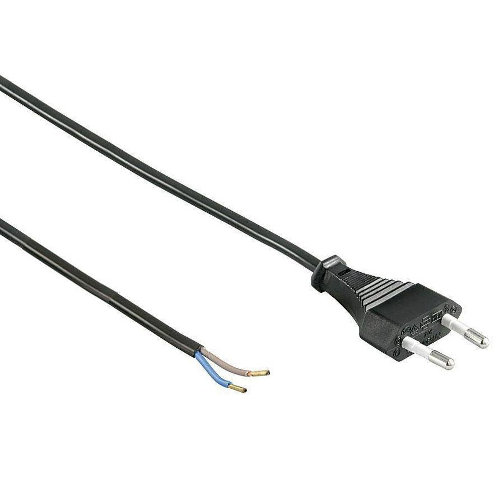 Hoftronic Netsnoer IP20 2x0.75mm² 5m Zwart