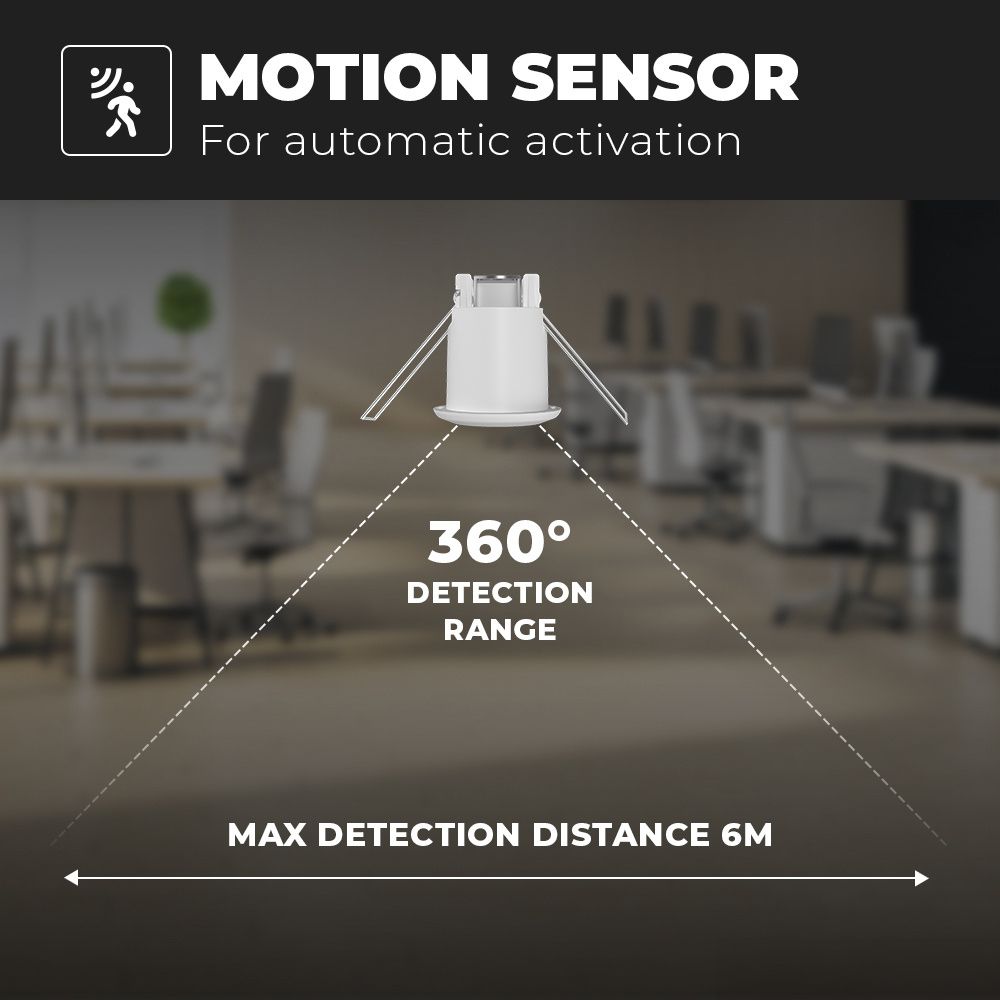 Hoftronic PIR Bewegingssensor en Schemerschakelaar Inbouw IP20 400W 360°