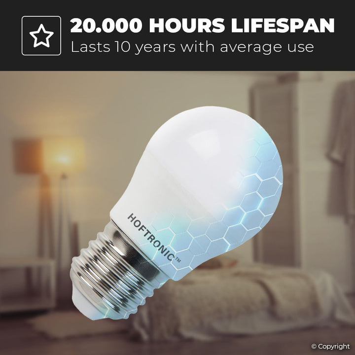 Hoftronic LED Lamp E27 IP20 2.9W 250lm G45 Set van 10