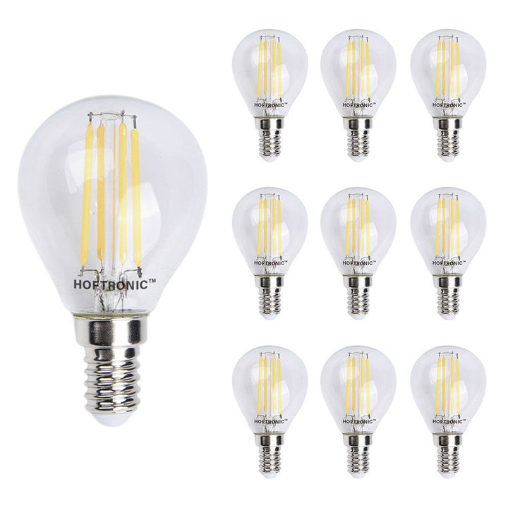 Hoftronic E14 LED Filament Lamp P45 IP20 4W 470lm 2700K 10-Pack