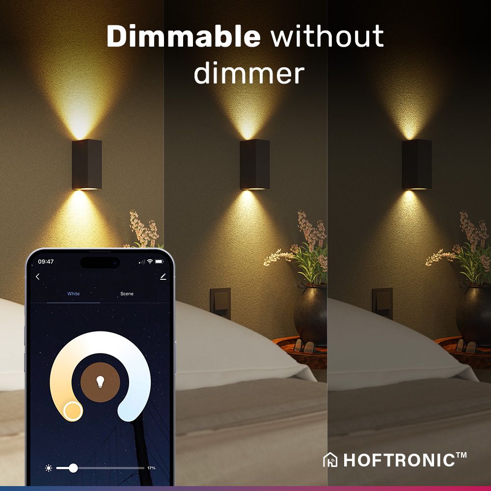 Hoftronic Smart LED Spot IP20 4.5W 350lm RGBWW GU10 Set van 10