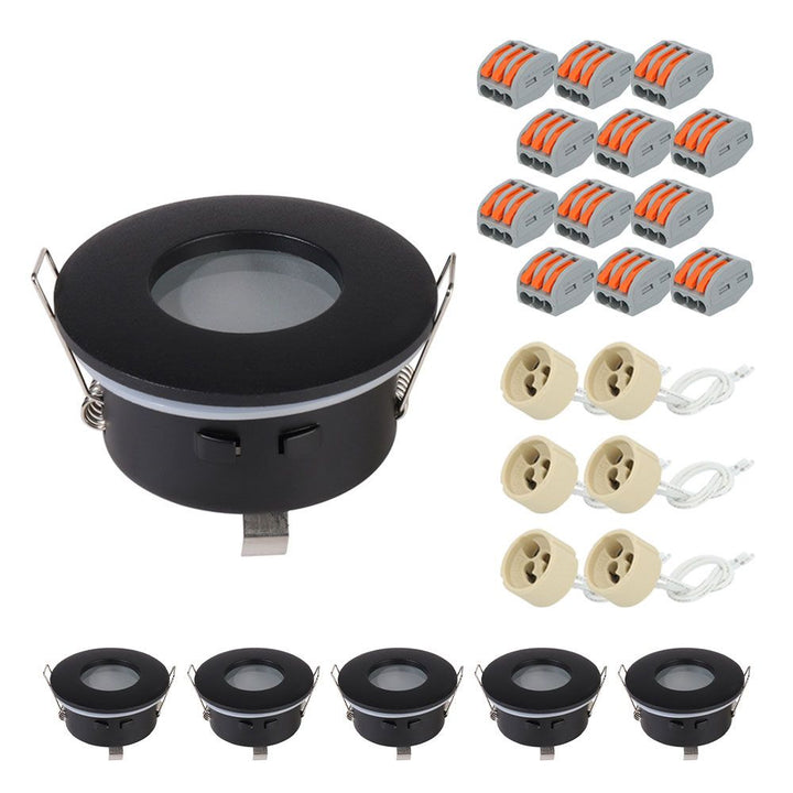 Hoftronic Bento LED Inbouwspot Armatuur IP44 GU10 8.3cm Rond Set van 6