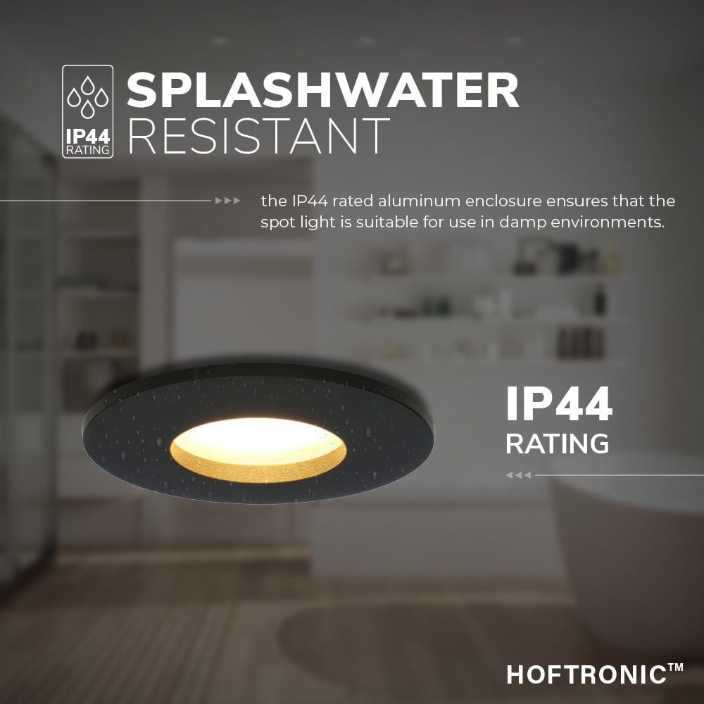Hoftronic Bento LED Inbouwspot Armatuur IP44 GU10 8.3cm Rond Set van 6