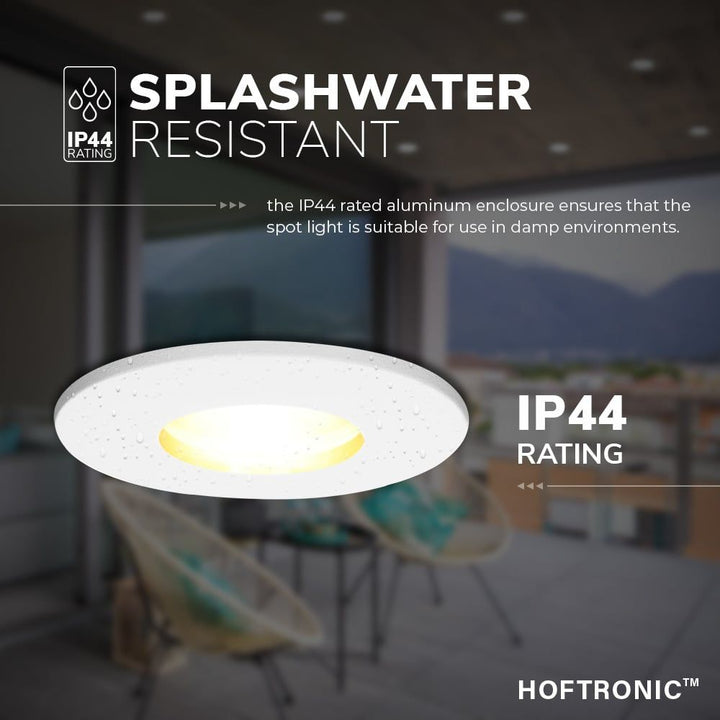 Hoftronic Raval LED Inbouwspots IP44 GU10 Ø83mm Set van 6