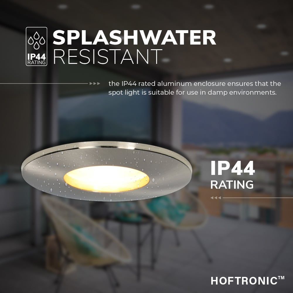 Hoftronic Vista LED Inbouwspot Armatuur IP44 GU10 6-Pack
