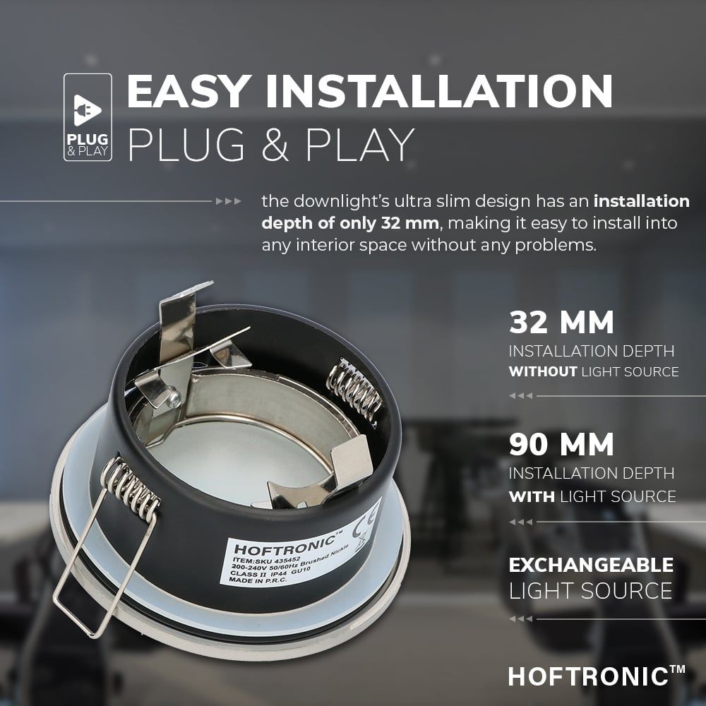 Hoftronic Vista LED Inbouwspot Armatuur IP44 GU10 6-Pack