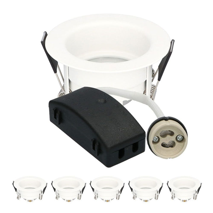 Hoftronic Rio LED Inbouwspot Armatuur IP65 GU10 Rond Set van 6