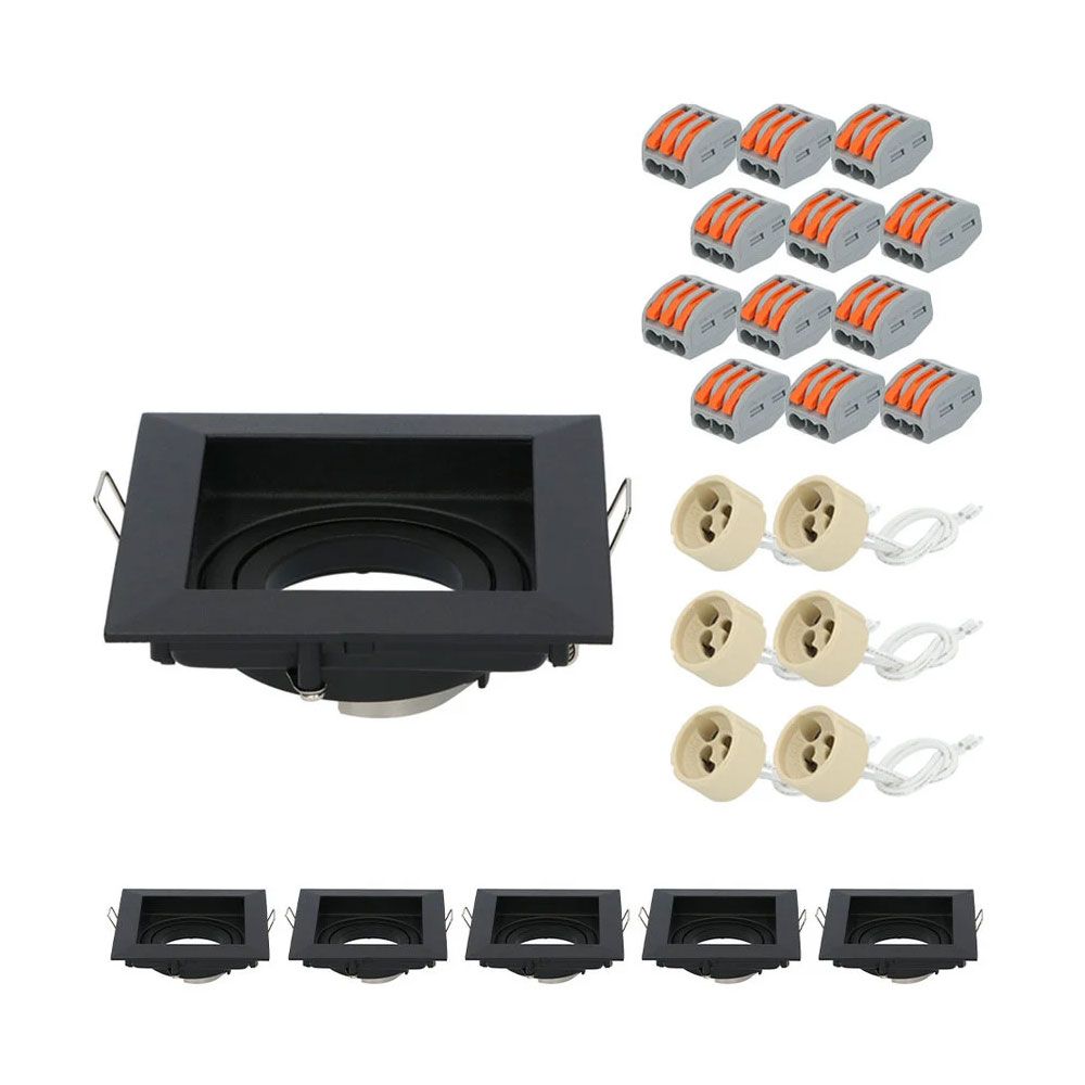 Hoftronic Altos LED Inbouwspot Kantelbaar IP20 GU10 6-Lichts