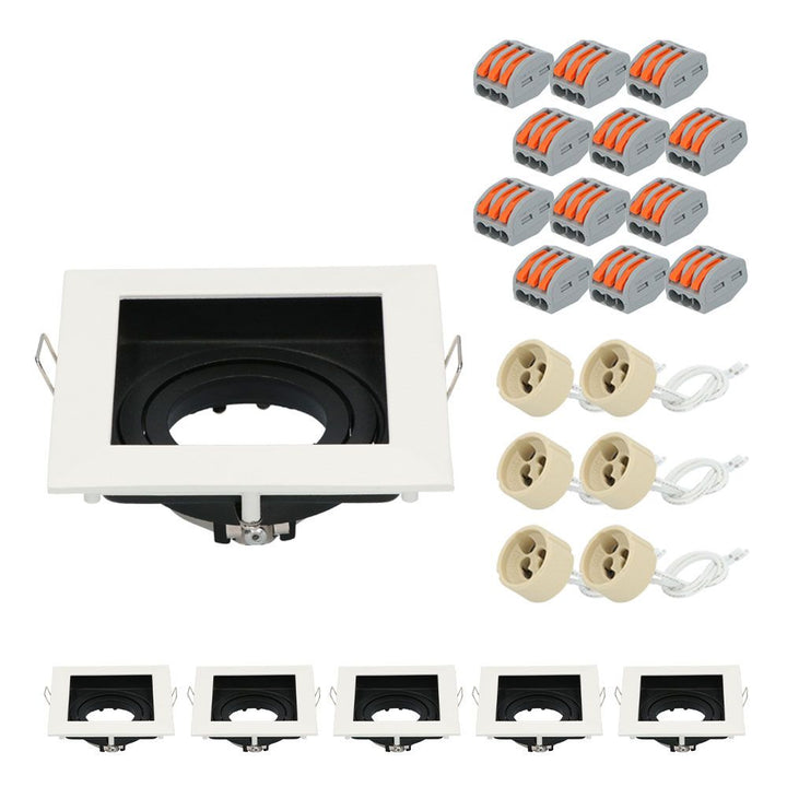 Hoftronic Altos LED Inbouwspot Kantelbaar IP20 GU10 6-Pack
