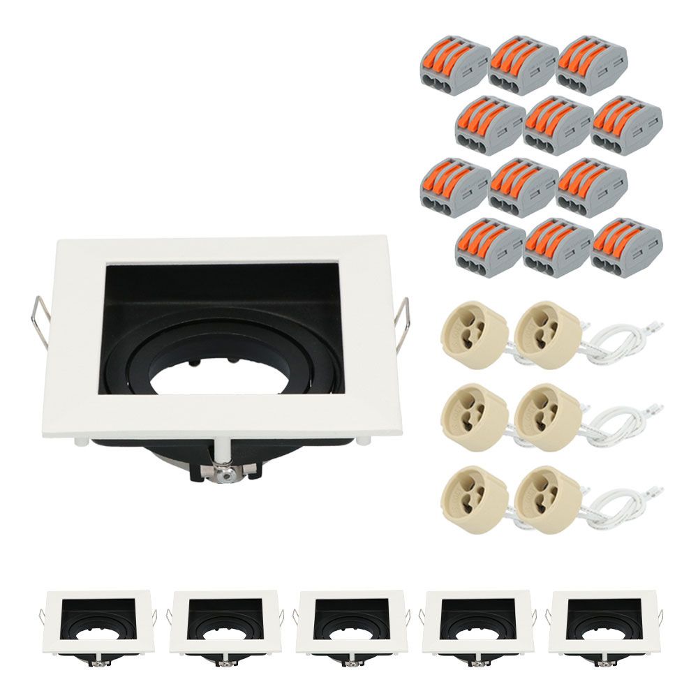 Hoftronic Altos LED Inbouwspot Kantelbaar IP20 GU10 6-Lichts
