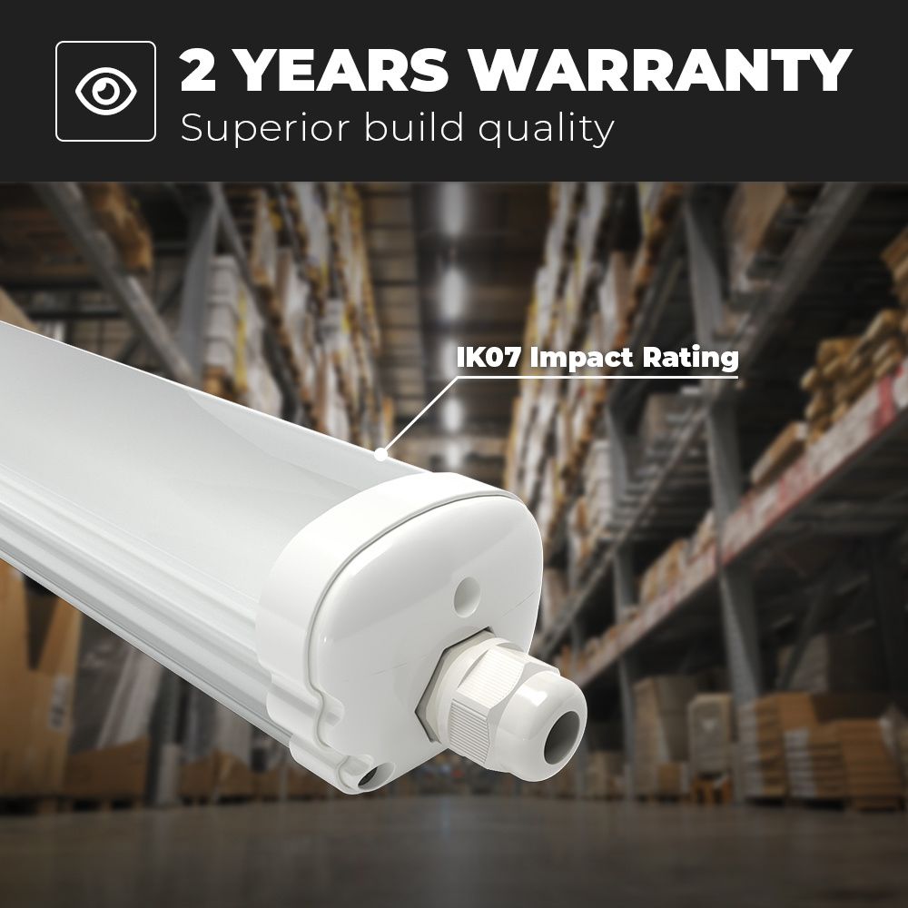 Hoftronic S-Series LED TL Armatuur IP65 24W 3840lm 4000K 120cm Set van 6