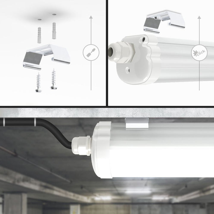 Hoftronic S-Series LED TL Armatuur Koppelbaar IP65 32W 5120lm 4000K 6-Pack