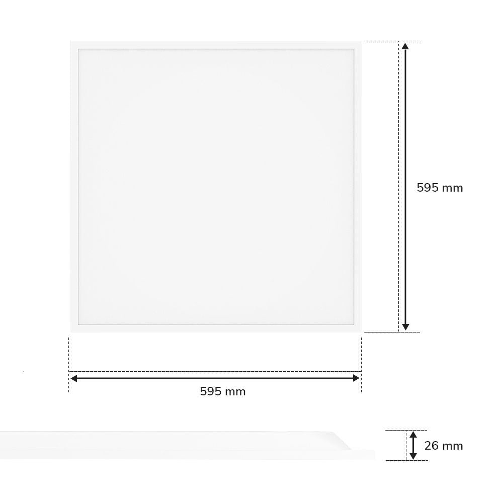 Hoftronic LED Paneel 60x60 cm IP20 36W 4320lm Set van 6