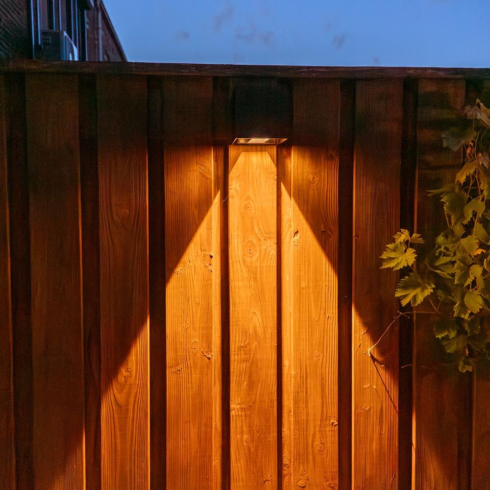 Hoftronic Kansas XL Solar LED Wandlamp IP54 9W 500lm 3000K Zwart