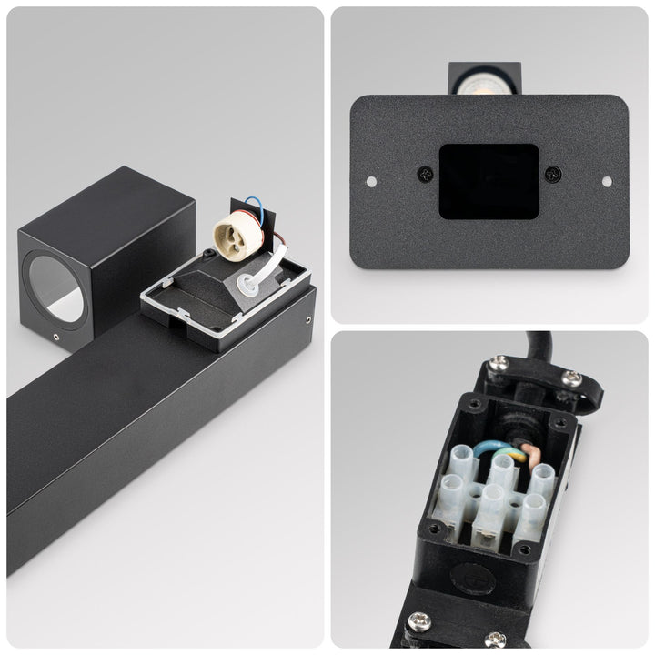 Hoftronic Marion LED Sokkellamp Buiten IP65 GU10 Max 7W Zwart