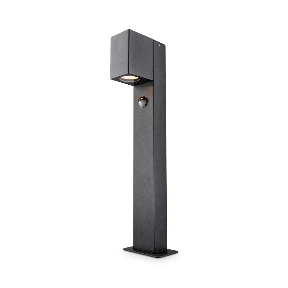 Hoftronic Marion LED Sokkellamp Buiten IP65 GU10 Bewegingssensor 50cm Zwart