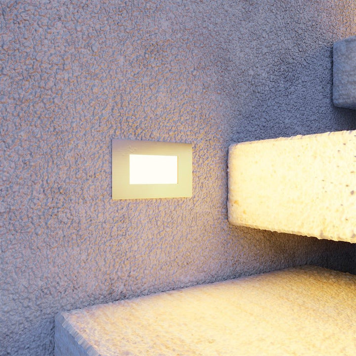 Hoftronic Dillon LED Inbouw Wandspot IP54 3W 340lm 3000K RVS