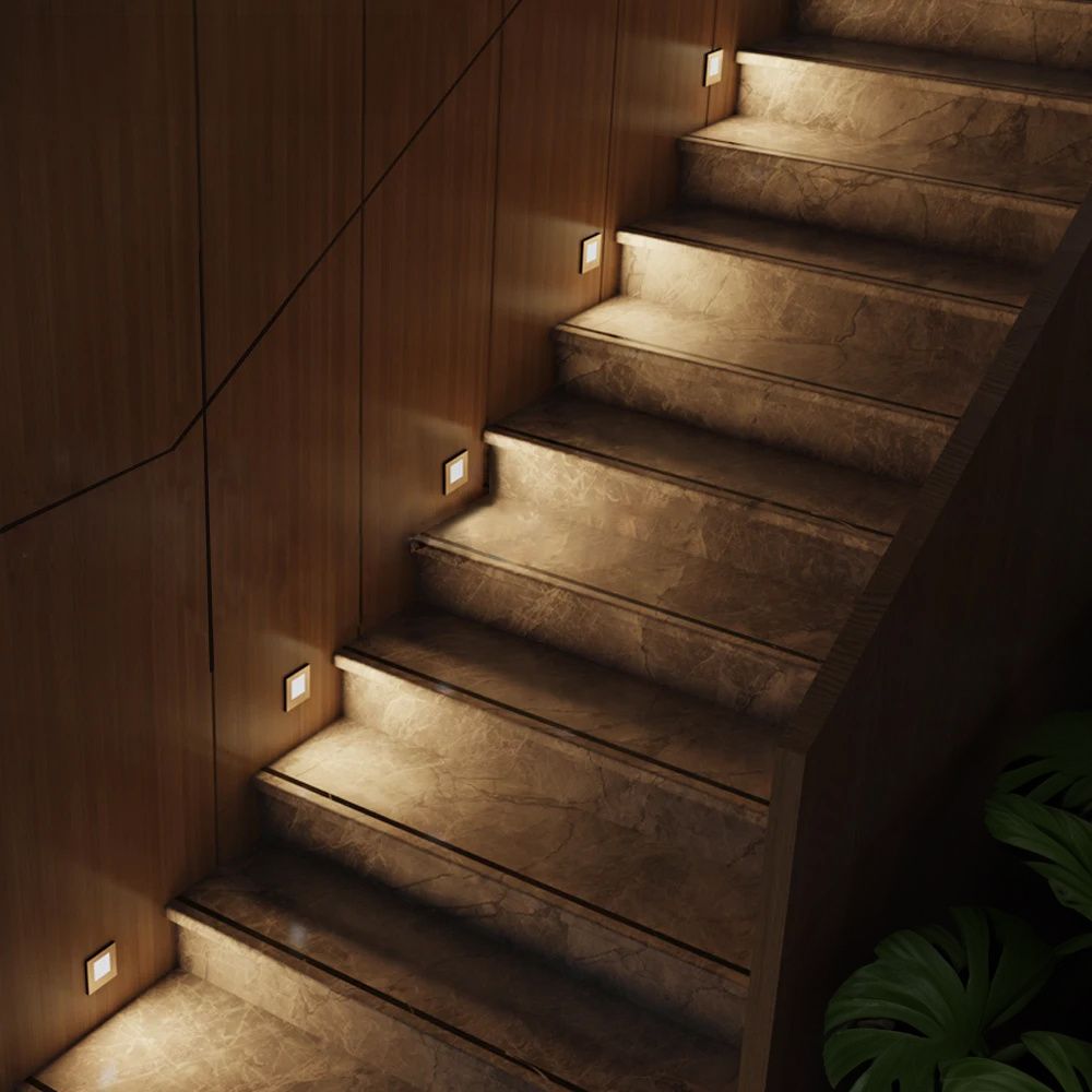 Hoftronic Dillon LED Inbouw Wandspot IP54 3W 340lm 3000K RVS