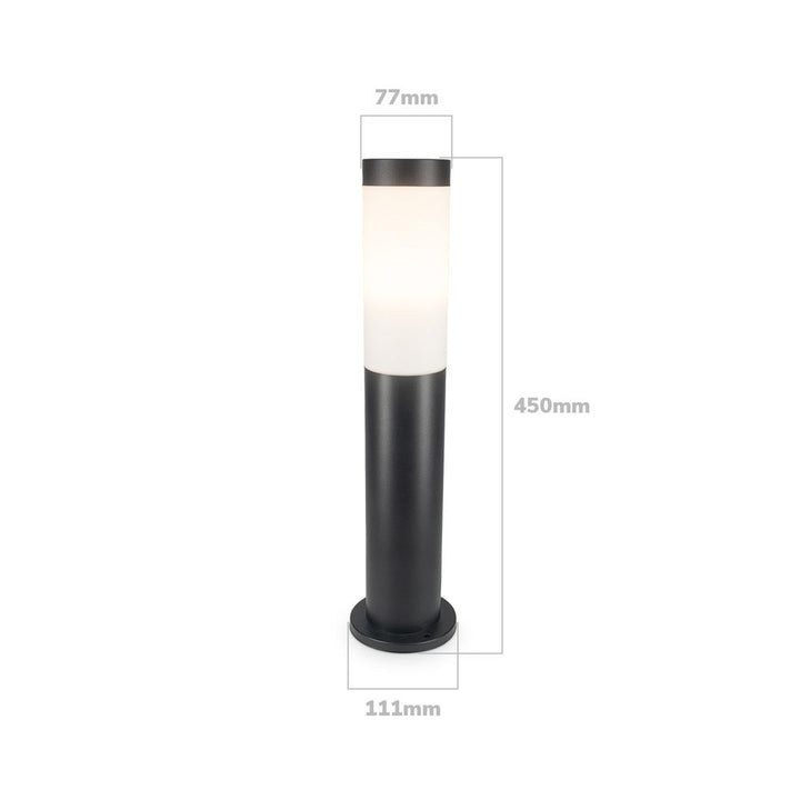 Hoftronic Dally Staande Buitenlamp IP44 E27 Zwart 45cm