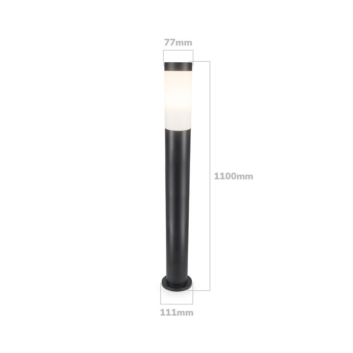 Hoftronic Dally LED Sokkellamp IP44 Max 15W E27 110cm Zwart