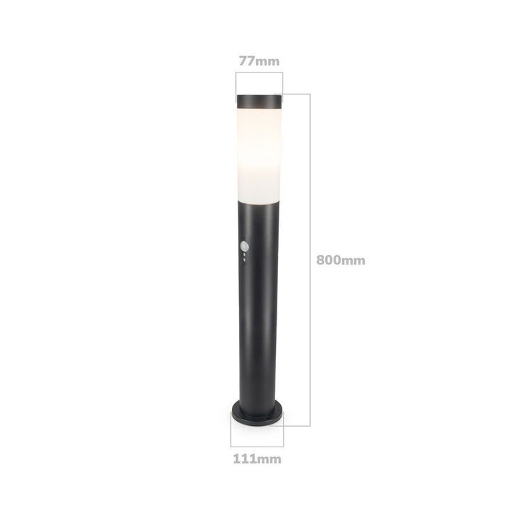 Hoftronic Dally LED Sokkellamp IP44 E27 80 cm Zwart