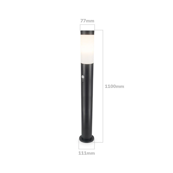 Hoftronic Dally LED Sokkellamp IP44 E27 110 cm Zwart