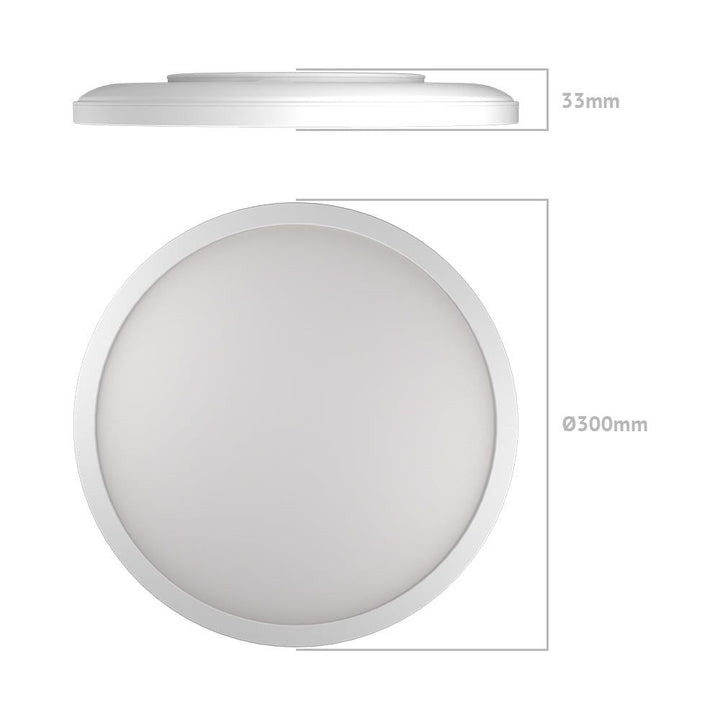 Hoftronic Slim LED Plafondlamp IP44 18W 1750lm CCT Rond Ø30cm
