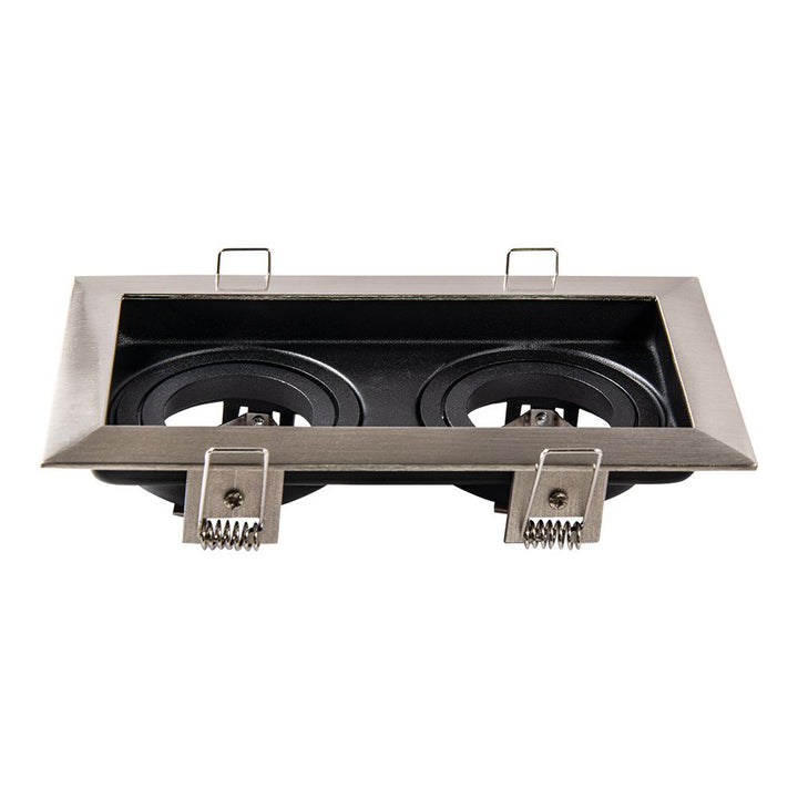 Hoftronic Durham Dubbele LED Inbouwspot Kantelbaar IP20 GU10 10x18cm