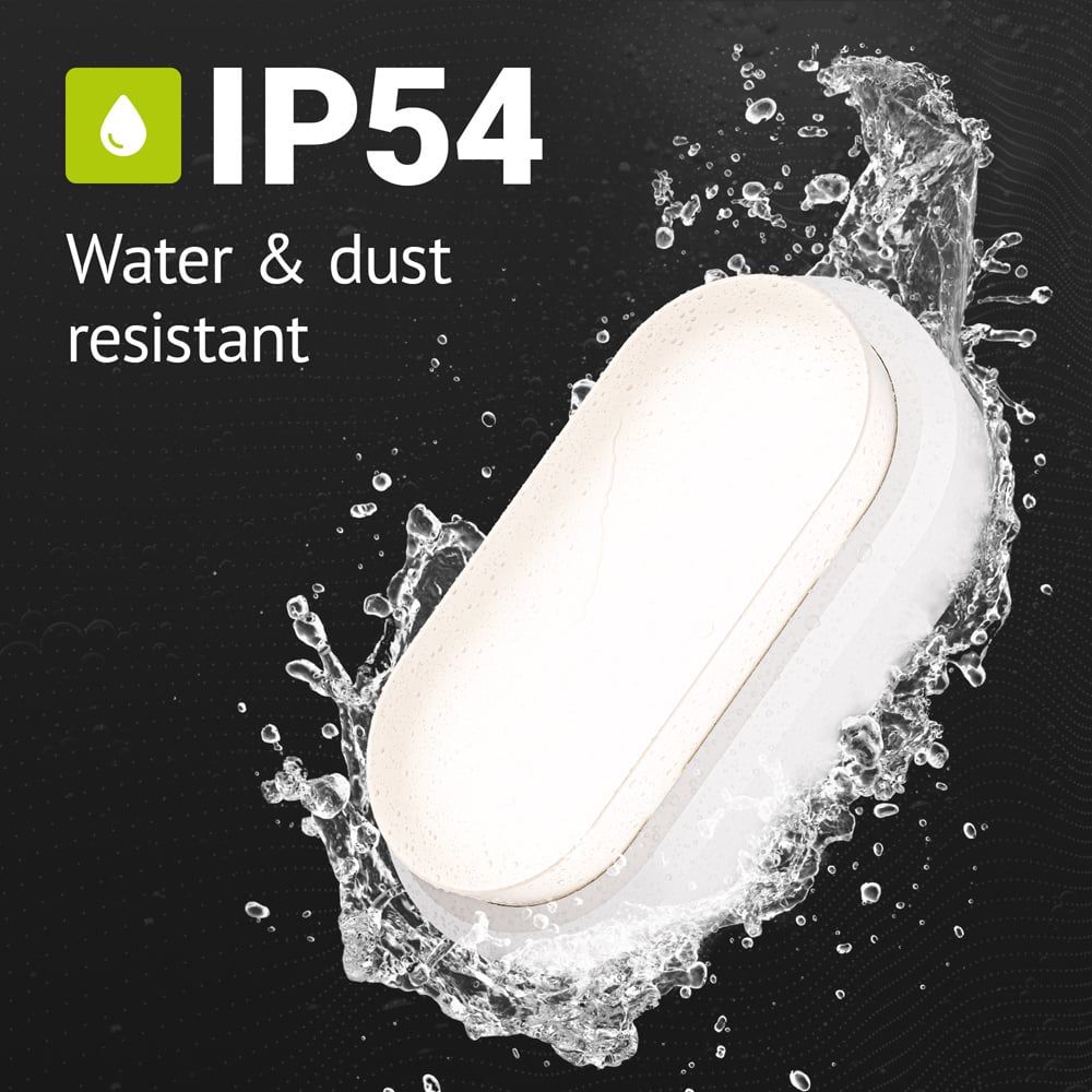 Hoftronic C-Series LED Plafondlamp Ovaal IP54 12W 1160lm 4000K Wit
