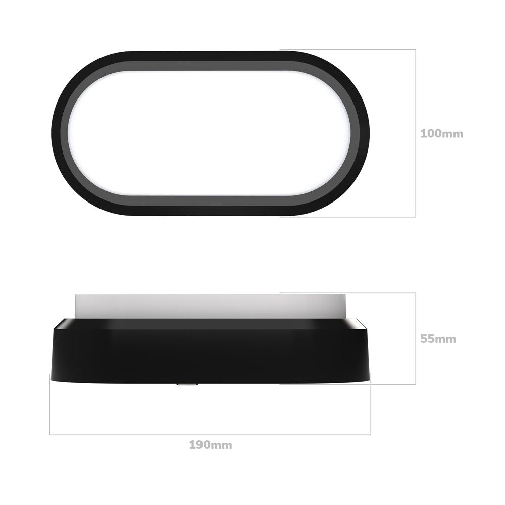 Hoftronic C-Series LED Plafondlamp IP54 12W 1160lm 4000K Ovaal