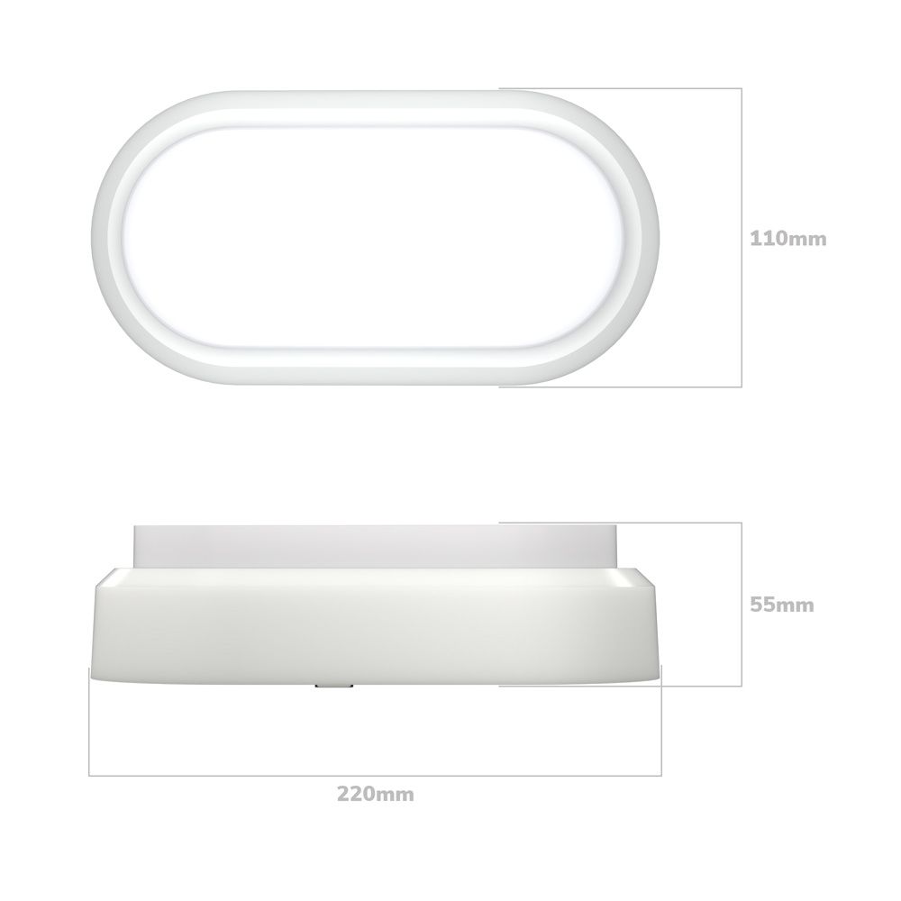 Hoftronic C-Series LED Plafondlamp Wandlamp IP54 18W 1830lm Wit