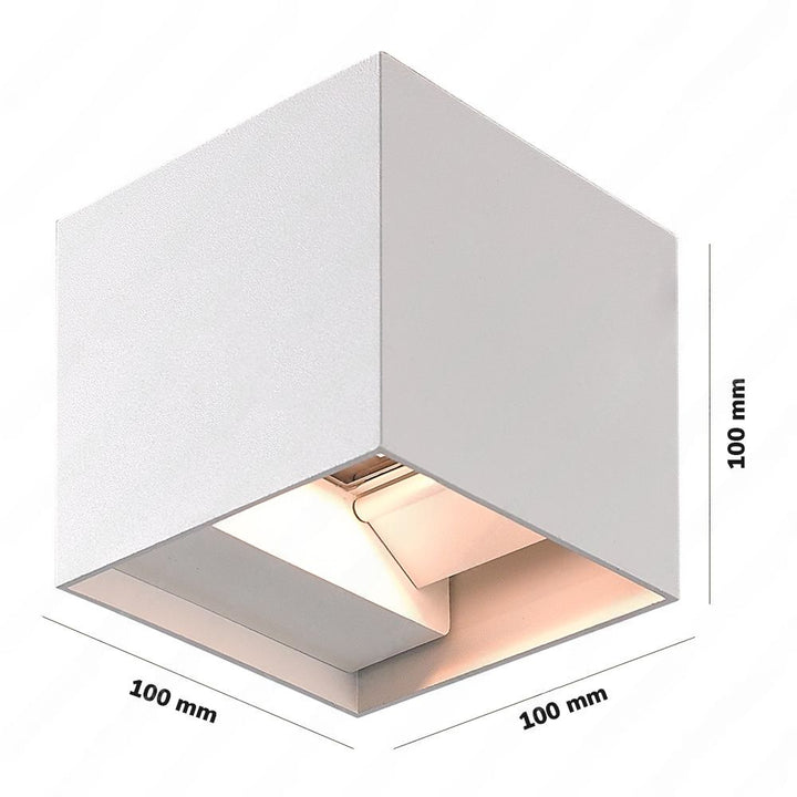 Hoftronic Kansas LED Wandlamp IP65 7W 560lm 3000K Wit Set van 2