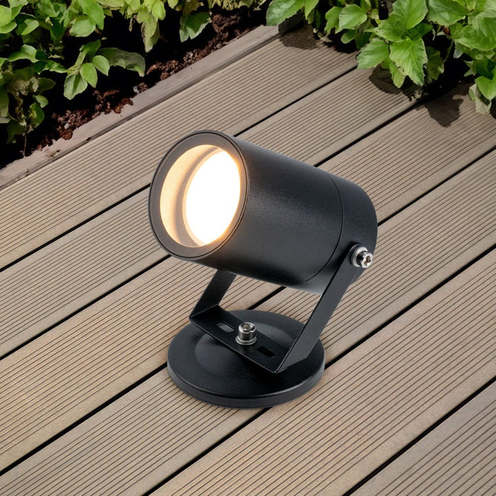 Hoftronic Spikey LED Wandspot Kantelbaar IP65 4.5W 400lm 2700K Zwart