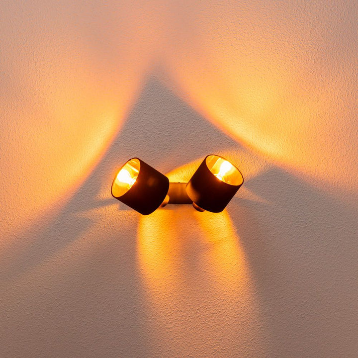 Hoftronic Jimmy LED Plafondspot Kantelbaar IP20 E14 Zwart/Goud